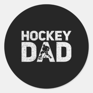 Adesivo Redondo Pai de Hockey Jogador de Hockey Dia dos Pais Amant