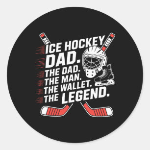 Adesivo Redondo Pai de Hockey, O Homem da Carteira
