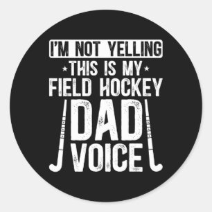 Adesivo Redondo Pai de Hockey Voz Pai De Um Jogador de Hockey Sobr