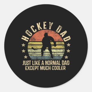 Adesivo Redondo Pai De Hóquei Como Um Pai Normal Exceto Muito Lega