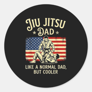 Adesivo Redondo Pai de jiu jitsu como um pai normal mas mais legal