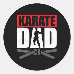 Adesivo Redondo Pai de Karate Karateca Lutador de Autodefesa