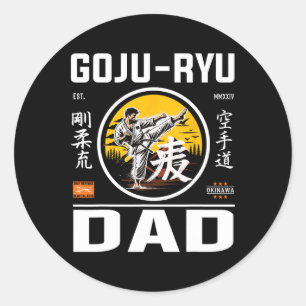 Adesivo Redondo Pai De Karato Goju-ryu Para Pais Com Karate Pion