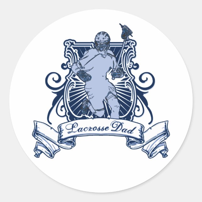 Adesivo Redondo Pai de Lacrosse (Frente)