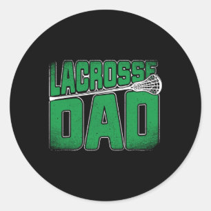 Adesivo Redondo Pai De Lacrosse - Roupa E Presentes De Lacrosse