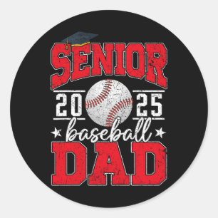 Adesivo Redondo Pai De mais velho 2025 Baseball Cl De 2025 Funny G