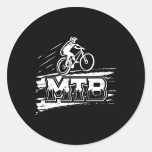 Adesivo Redondo Pai de Mountain Bike Ciclista de Montanha Biciclet