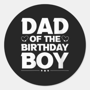 Adesivo Redondo Pai De Mulher Do Birthday Boy V-neck