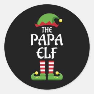 Adesivo Redondo Pai de natal de grupo correspondente à família Pap