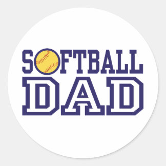 Adesivo Redondo Pai de Softball