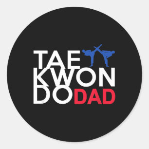Adesivo Redondo Pai de Taekwondo Artes Marciais Pai