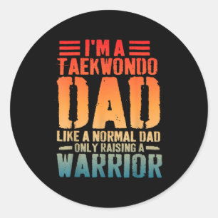 Adesivo Redondo Pai de Taekwondo Como Pai Normal