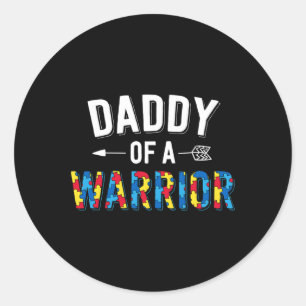Adesivo Redondo Pai De Um Awarene Pai Mundial Da Família De Guerre