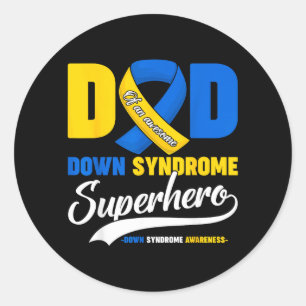 Adesivo Redondo Pai de um Superfilho com Síndrome de Down