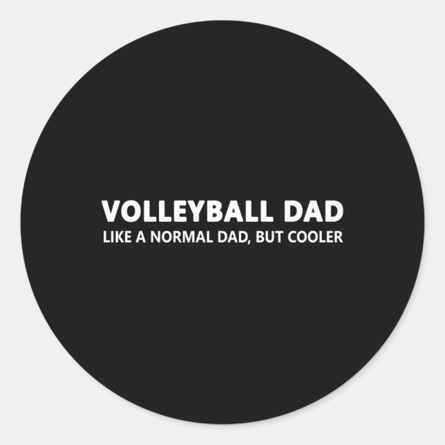 Adesivo Redondo Pai de Voleibol Padre (Frente)