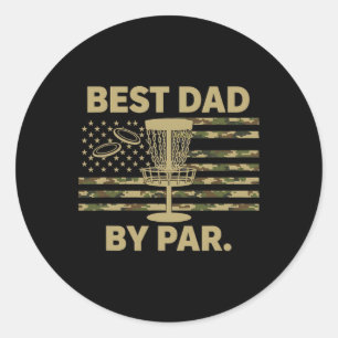 Adesivo Redondo Pai Disc Golf Melhor Pai Por Par Disc Golfer Fa Di