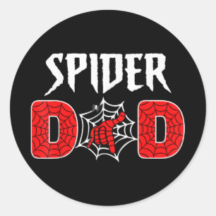 Adesivo Redondo Pai do Dia de os pais Web do Pai Spider para Mens