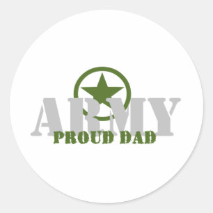 Adesivo Redondo Pai do exército orgulhoso
