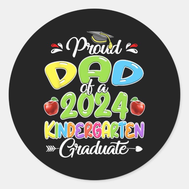 Adesivo Redondo Pai Do Jardim Do Formando Kinder 2024 (Frente)