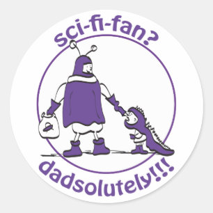 Adesivo Redondo Pai do Sci-Fi-Fã