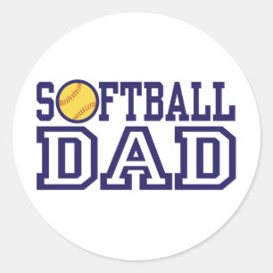 Adesivo Redondo Pai do softball
