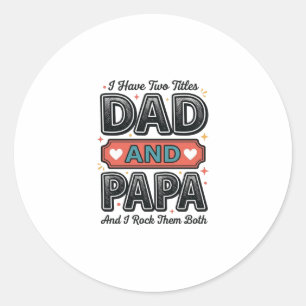 Adesivo Redondo Pai E Papai Gravura Vintage Presente Para Pai Desi