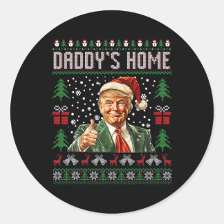 Adesivo Redondo Pai Engraçado Trump Horado de Natal Xm