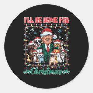 Adesivo Redondo Pai Engraçado Trump Horado de Natal Xm