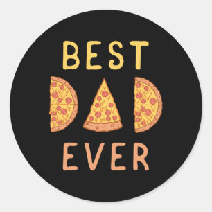 Adesivo Redondo Pai Ever Pizza Dia de os pais Papá Parentalidade