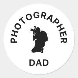 Adesivo Redondo Pai Fotógrafo