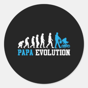 Adesivo Redondo Pai Futuro Papa Evolução Engraçada Paternidade