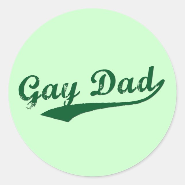 Adesivo Redondo Pai gay (Frente)