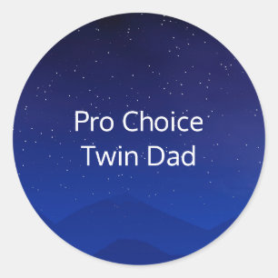 Adesivo Redondo Pai Gêmeo Pro Choice