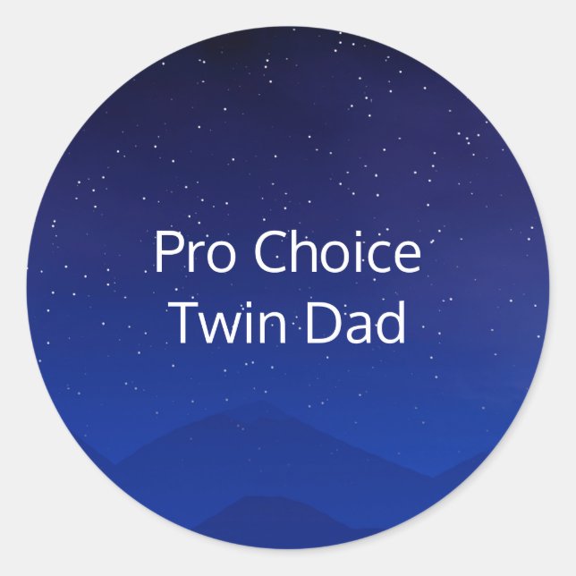 Adesivo Redondo Pai Gêmeo Pro Choice (Frente)