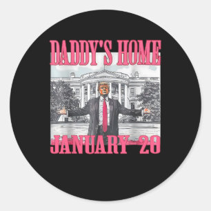 Adesivo Redondo Pai Home Trump