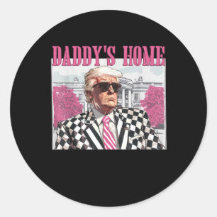 Adesivo Redondo Pai Home Trump Pink 2024