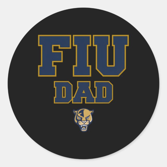 Adesivo Redondo Pai Internacional Flórida Fiu Panthers (Frente)