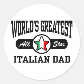 Adesivo Redondo Pai italiano