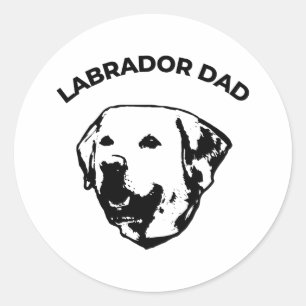 Adesivo Redondo Pai Labrador