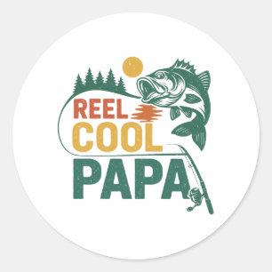 Adesivo Redondo Pai Legal, Papai Divertido, Dia dos Pais, Pescaria