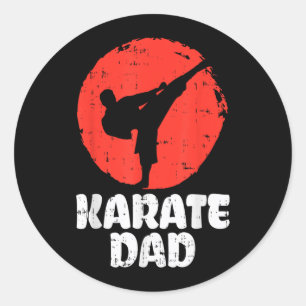 Adesivo Redondo Pai Lutador de Karatê Arte Marcial Japonesa Pais
