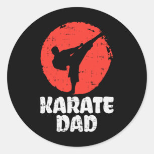 Adesivo Redondo Pai Lutador de Karatê Arte Marcial Japonesa Pais D