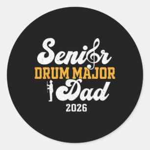 Adesivo Redondo Pai Major da Bateria Sênior Formatura 2026 Família