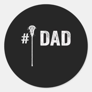 Adesivo Redondo Pai Mens Número Um Lacrosse