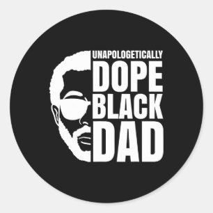 Adesivo Redondo Pai Negro Afro-Americano Dia de os pais J