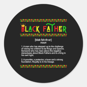 Adesivo Redondo Pai Negro Melanina Padre Junteenésimo Dia de os pa