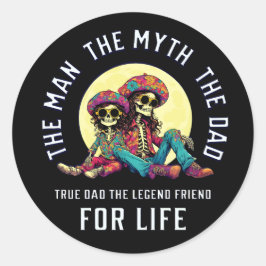 Adesivo Redondo Pai O Homem O Mito A Lenda