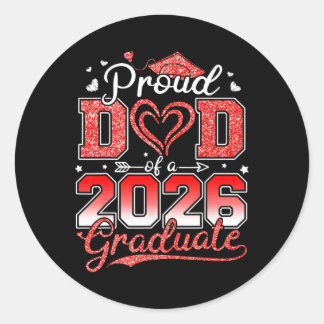 Adesivo Redondo Pai Orgulhoso De Um Senior 2026 Cl De 2026 Graduad