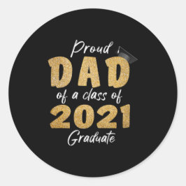 Adesivo Redondo Pai orgulhoso de uma classe de Formando 2021