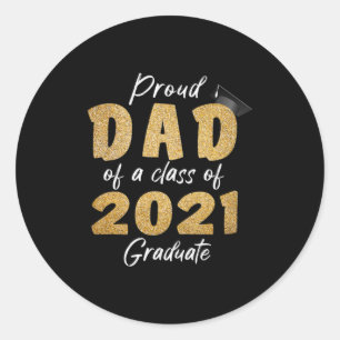 Adesivo Redondo Pai orgulhoso de uma classe de Formando 2021